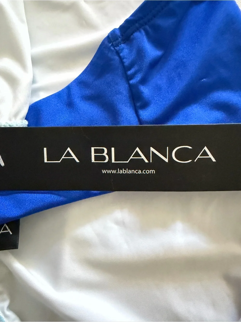 La Blanca Ocean Oasis Sapphire Blue Side Tie Hipster Swim Bottoms Size 16 NWT